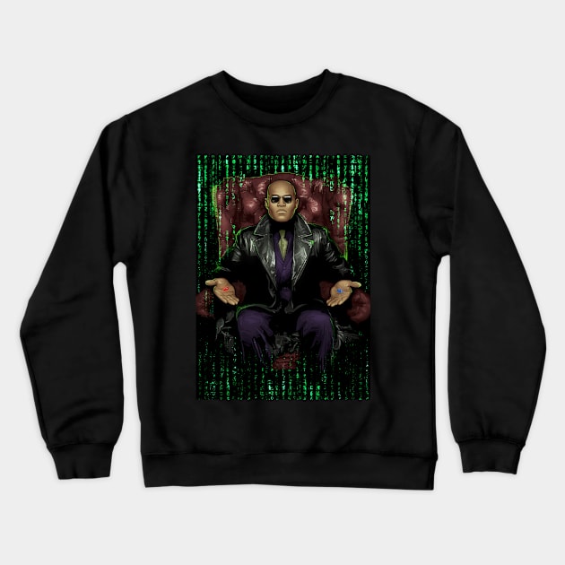 The Matrix Morpheus Crewneck Sweatshirt by nabakumov